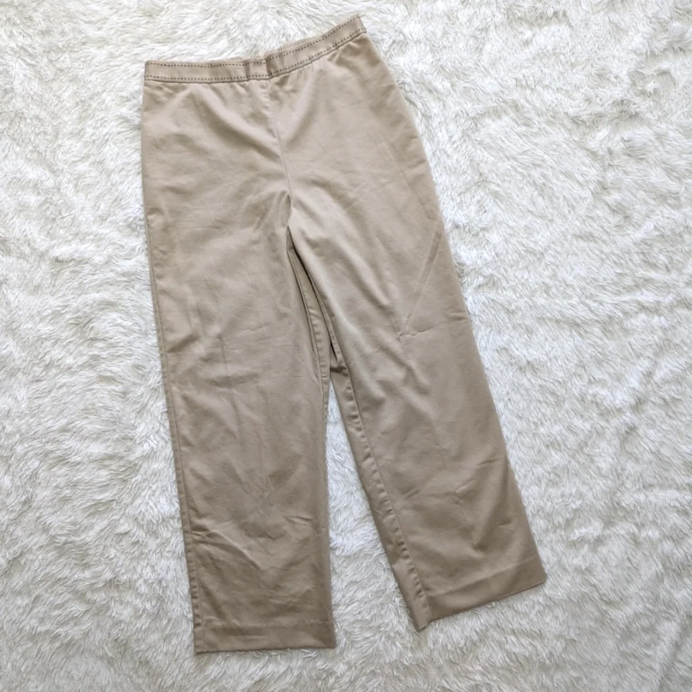 Alfred Dunner Classic Tan High Waist Pull On Ankle Pants Size 10 - Picture 1 of 8